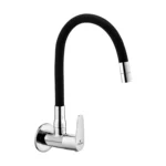 Cliquin Brass Flexible Kitchen Sink Tap with Matt Black Silicon Swivel Spout (Cora)
