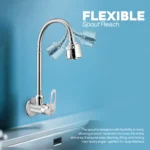 Cliquin Brass Flexible Kitchen Sink Tap, Dual Flow Function (Nexa) - Image 2