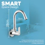 Cliquin Brass Kitchen Sink Tap, 360 Degree Swivel Spout Faucet (Cubix) - Image 4