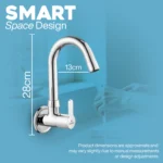 Cliquin Brass Kitchen Sink Tap, 360 Degree Swivel Spout Faucet (Fusion) - Image 4