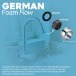 Cliquin Brass Kitchen Sink Tap, 360 Degree Swivel Spout Faucet (Oxy) - Image 5