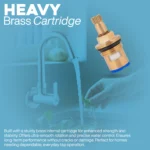 Cliquin Brass Kitchen Sink Tap, 360 Degree Swivel Spout Faucet (Fusion) - Image 6