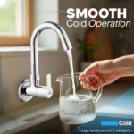 Cliquin Brass Kitchen Sink Tap, 360 Degree Swivel Spout Faucet (Fusion) - Image 7