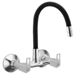 Upgrade your kitchen with the Cliquin Brass Sink Tap, designed to blend style and durability. Crafted from high-quality pure brass, it features a sleek chrome finish that resists rust and corrosion. The J bend-shaped spout, made from robust stainless steel, ensures smooth water flow. Equipped with advanced Brass Ceramic Disc Spindle technology, it offers precise control for everyday use. With a 10-year warranty and ISO 9001:2015 certification, this kitchen sink tap is rigorously tested for performance and safety, ensuring long-lasting reliability. Perfect for modern homes, it also includes a matching wall flange for added elegance and functionality.