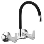 Upgrade your kitchen with the Cliquin Brass Sink Tap, designed to blend style and durability. Crafted from high-quality pure brass, it features a sleek chrome finish that resists rust and corrosion. The J bend-shaped spout, made from robust stainless steel, ensures smooth water flow. Equipped with advanced Brass Ceramic Disc Spindle technology, it offers precise control for everyday use. With a 10-year warranty and ISO 9001:2015 certification, this kitchen sink tap is rigorously tested for performance and safety, ensuring long-lasting reliability. Perfect for modern homes, it also includes a matching wall flange for added elegance and functionality.