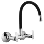 Upgrade your kitchen with the Cliquin Brass Sink Tap, designed to blend style and durability. Crafted from high-quality pure brass, it features a sleek chrome finish that resists rust and corrosion. The J bend-shaped spout, made from robust stainless steel, ensures smooth water flow. Equipped with advanced Brass Ceramic Disc Spindle technology, it offers precise control for everyday use. With a 10-year warranty and ISO 9001:2015 certification, this kitchen sink tap is rigorously tested for performance and safety, ensuring long-lasting reliability. Perfect for modern homes, it also includes a matching wall flange for added elegance and functionality.