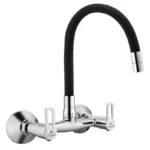 Upgrade your kitchen with the Cliquin Brass Sink Tap, designed to blend style and durability. Crafted from high-quality pure brass, it features a sleek chrome finish that resists rust and corrosion. The J bend-shaped spout, made from robust stainless steel, ensures smooth water flow. Equipped with advanced Brass Ceramic Disc Spindle technology, it offers precise control for everyday use. With a 10-year warranty and ISO 9001:2015 certification, this kitchen sink tap is rigorously tested for performance and safety, ensuring long-lasting reliability. Perfect for modern homes, it also includes a matching wall flange for added elegance and functionality.