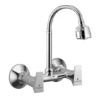 Upgrade your kitchen with the Cliquin Brass Sink Tap, designed to blend style and durability. Crafted from high-quality pure brass, it features a sleek chrome finish that resists rust and corrosion. The J bend-shaped spout, made from robust stainless steel, ensures smooth water flow. Equipped with advanced Brass Ceramic Disc Spindle technology, it offers precise control for everyday use. With a 10-year warranty and ISO 9001:2015 certification, this kitchen sink tap is rigorously tested for performance and safety, ensuring long-lasting reliability. Perfect for modern homes, it also includes a matching wall flange for added elegance and functionality.