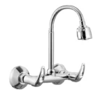 Upgrade your kitchen with the Cliquin Brass Sink Tap, designed to blend style and durability. Crafted from high-quality pure brass, it features a sleek chrome finish that resists rust and corrosion. The J bend-shaped spout, made from robust stainless steel, ensures smooth water flow. Equipped with advanced Brass Ceramic Disc Spindle technology, it offers precise control for everyday use. With a 10-year warranty and ISO 9001:2015 certification, this kitchen sink tap is rigorously tested for performance and safety, ensuring long-lasting reliability. Perfect for modern homes, it also includes a matching wall flange for added elegance and functionality.