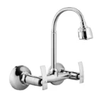 Upgrade your kitchen with the Cliquin Brass Sink Tap, designed to blend style and durability. Crafted from high-quality pure brass, it features a sleek chrome finish that resists rust and corrosion. The J bend-shaped spout, made from robust stainless steel, ensures smooth water flow. Equipped with advanced Brass Ceramic Disc Spindle technology, it offers precise control for everyday use. With a 10-year warranty and ISO 9001:2015 certification, this kitchen sink tap is rigorously tested for performance and safety, ensuring long-lasting reliability. Perfect for modern homes, it also includes a matching wall flange for added elegance and functionality.