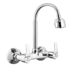 Upgrade your kitchen with the Cliquin Brass Sink Tap, designed to blend style and durability. Crafted from high-quality pure brass, it features a sleek chrome finish that resists rust and corrosion. The J bend-shaped spout, made from robust stainless steel, ensures smooth water flow. Equipped with advanced Brass Ceramic Disc Spindle technology, it offers precise control for everyday use. With a 10-year warranty and ISO 9001:2015 certification, this kitchen sink tap is rigorously tested for performance and safety, ensuring long-lasting reliability. Perfect for modern homes, it also includes a matching wall flange for added elegance and functionality.