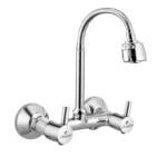 Upgrade your kitchen with the Cliquin Brass Sink Tap, designed to blend style and durability. Crafted from high-quality pure brass, it features a sleek chrome finish that resists rust and corrosion. The J bend-shaped spout, made from robust stainless steel, ensures smooth water flow. Equipped with advanced Brass Ceramic Disc Spindle technology, it offers precise control for everyday use. With a 10-year warranty and ISO 9001:2015 certification, this kitchen sink tap is rigorously tested for performance and safety, ensuring long-lasting reliability. Perfect for modern homes, it also includes a matching wall flange for added elegance and functionality.