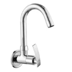 Cliquin Brass Sink Tap with a chrome finish, featuring a J bend-shaped stainless steel spout, advanced water flow control, and leak-proof valve, ideal for modern kitchens.